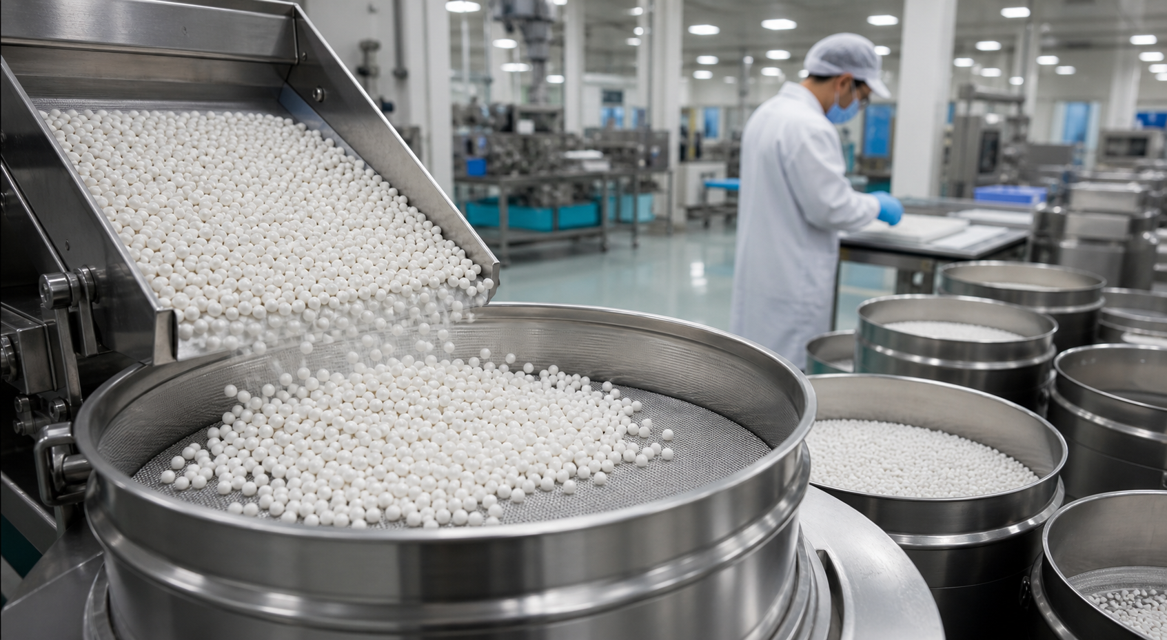 Zirconia beads production and inspection for quotation support