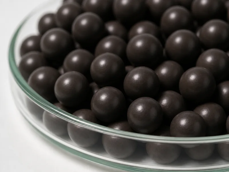 Dark brown ceria stabilized zirconia grinding beads