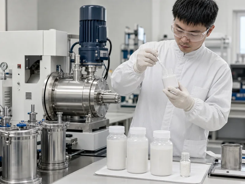 Pilot bead milling of white electronic ceramic slurry