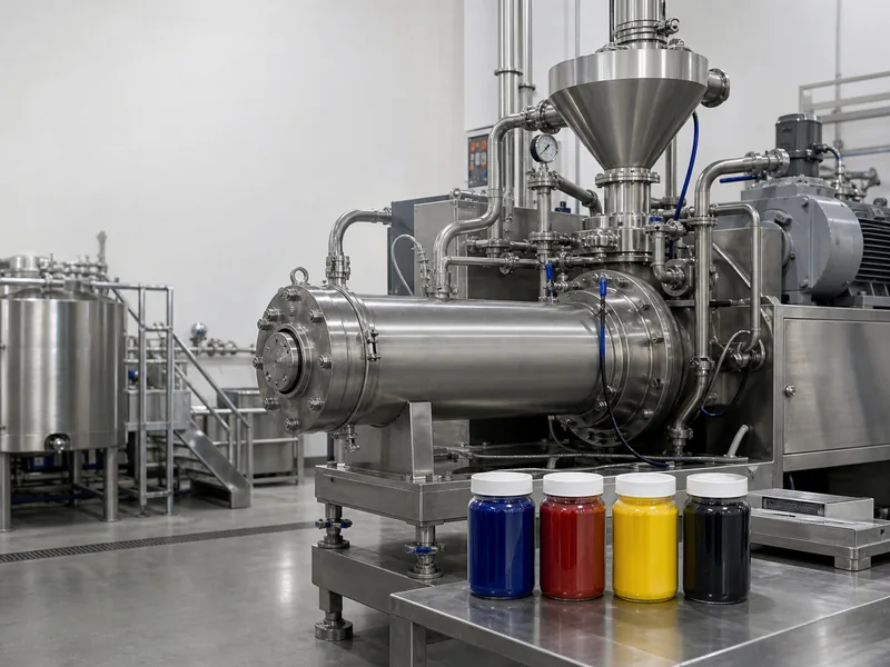 Industrial bead mill used for coloured pigment dispersion