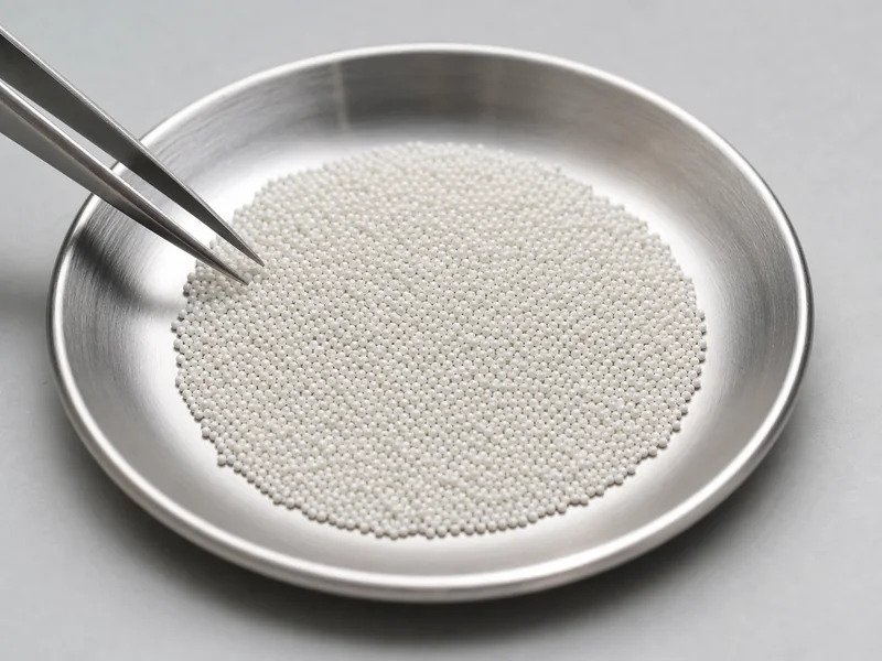 White nominal 0.5 mm yttria-stabilized zirconia grinding beads
