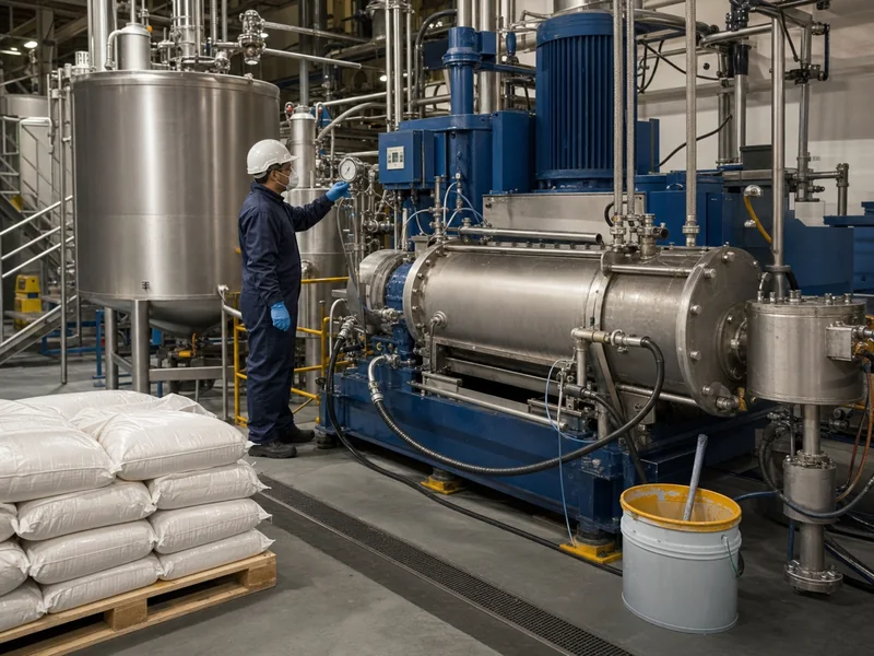 Large industrial coatings milling line using bulk grinding media